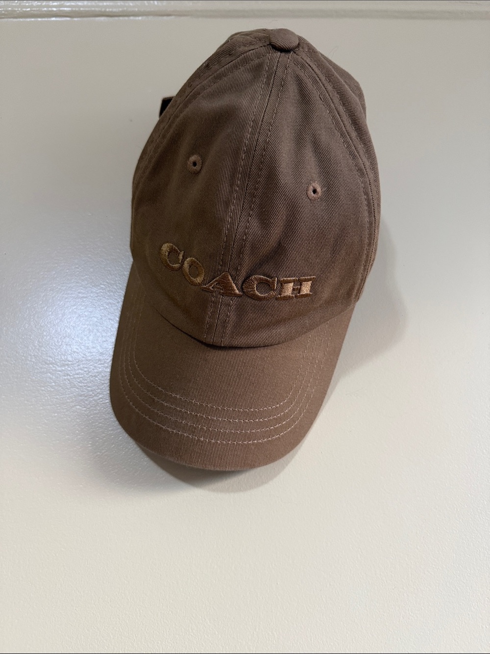 Coach Chocolate Brown Logo Baseball Cap